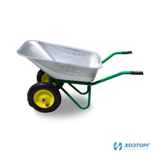  Тачка строительная ВАРЯГ-ТСт 100/2, 2 колесная,100л, 200кг, 3.25-8/25  Зеленая (1/1) Уценка 35